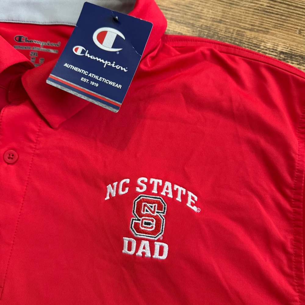 NWT Adidas Champion NC State Dad Polo Mens 2XL Red Wolfpack NCAA College Golf - Picture 3 of 16